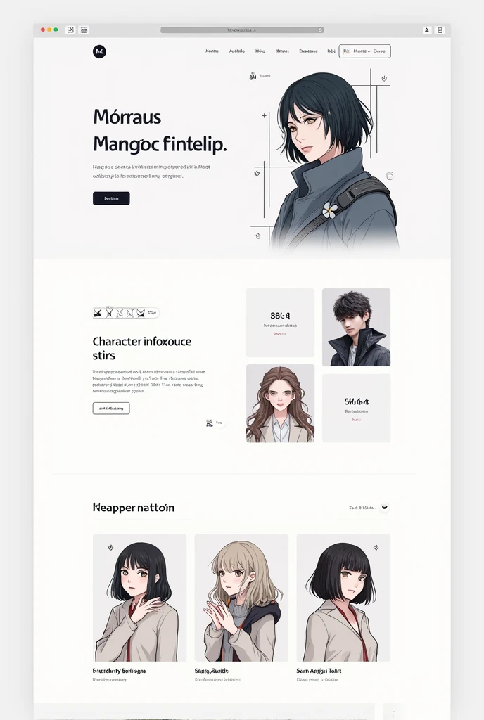 Modern and minimalist manga e-commerce site 