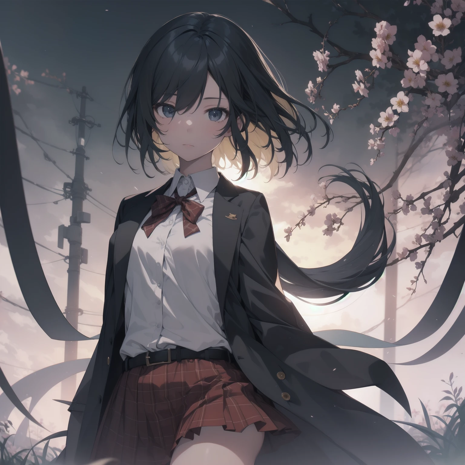 ultra-absurdres-Top quality by artist God, ultra-detailed, high resolution, anime moe artstyle, best anime 8k konachan wallpaper, pixiv contest winner, pool:2810, perfect anatomy,break, 1girl, (Please draw a girl walking sleepily to school alone. )break,(Solo,little female, 13-year-old:1.3),Full limbs, complete fingers,a junior high school student, (very short hair), short cut, flat chest, , small butt, small black eyes, beautiful detailed eyes, well-proportioned iris and pupils, expressive eyes, highres detailed hair, soft expression, salor school_uniform, sailor collar, serahuku, bow, pleated skirt,(Detailed Lighting), (Detailed background), in the School commute route. break,super detailed skin, Best cinematic lighting powered by famous artist, 8k,beauty illustration,photoshop_(medium),very aesthetic,break,((artist:yuureidoushi_(yuurei6214) )), artist:clamp ,artist:carnelian ,artist:kantoku ,

