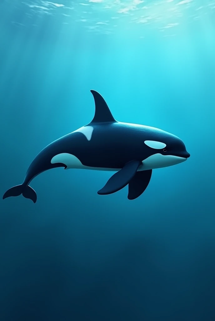 orca fish with blue background cool