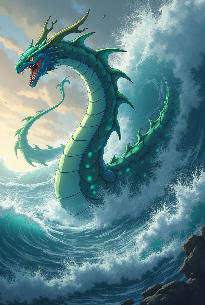 a fusion between Rayquaza and Lapras