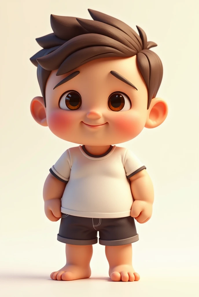 Prompt: https://i.imgur.com/22SmQB5.jpeg homem branco, loiro,de olhos castanhos, blusa preta, disney style, chibi, full body, cute, smiling, unreal engine, detailed, ultra high definition, 8k