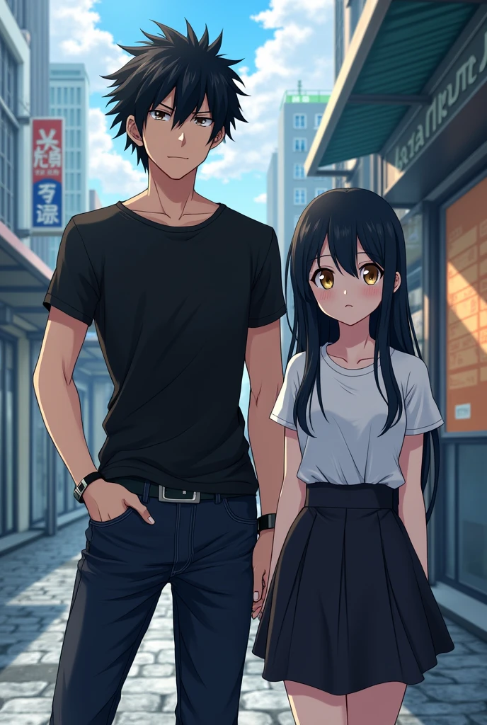 Kirito and Suzune Horikita casual attire