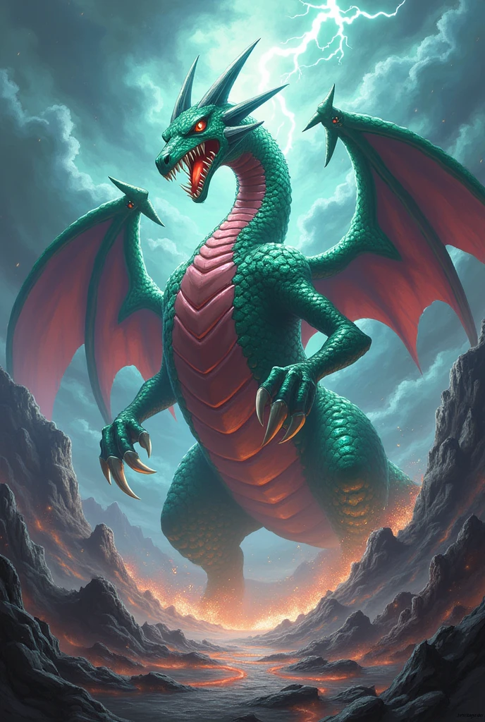 a fusion between Rayquaza and groundon