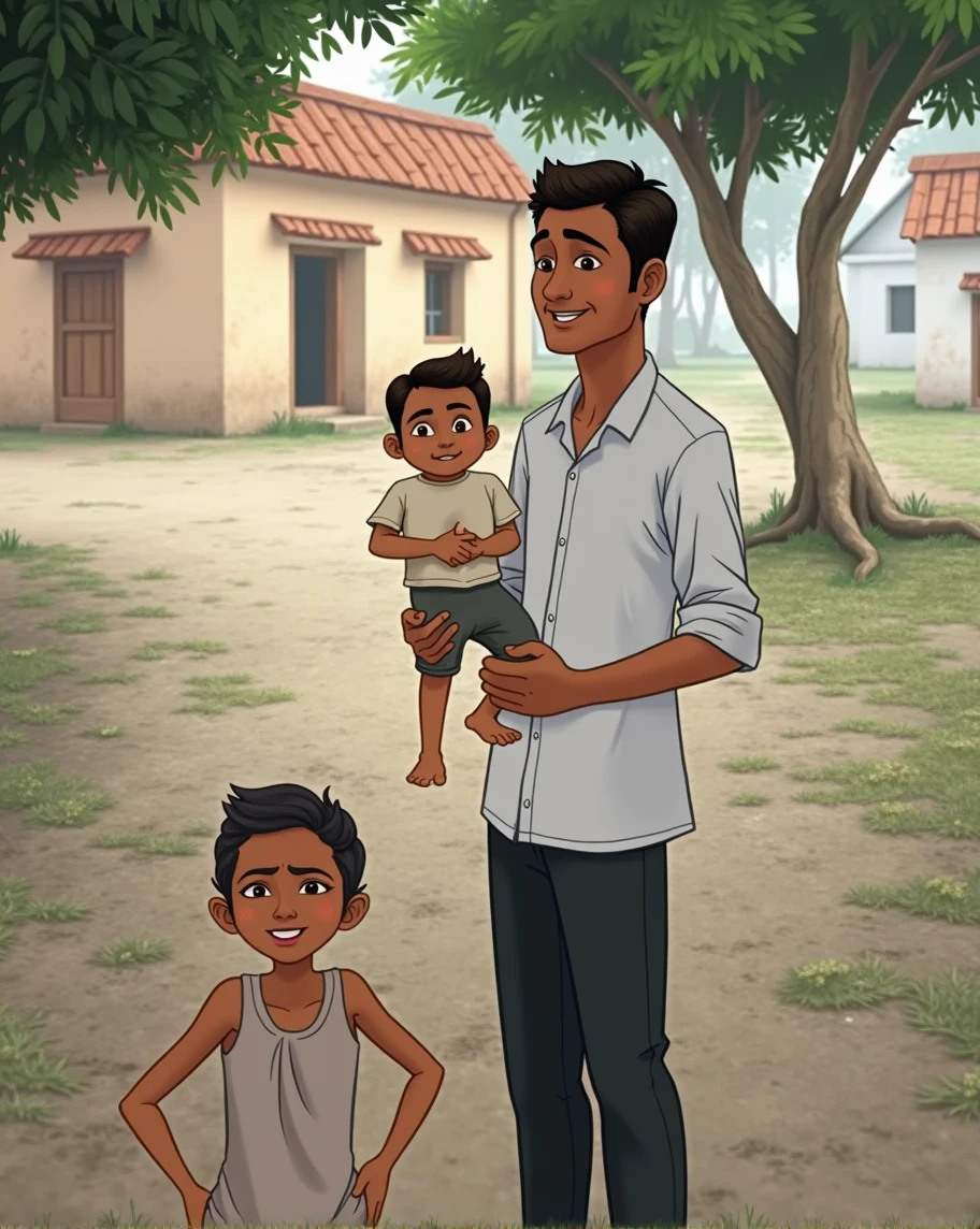 Make a channel logo using this image to animated ,and background is village type ground and text below is " Indrajeet Yadav" ( don't change my face
