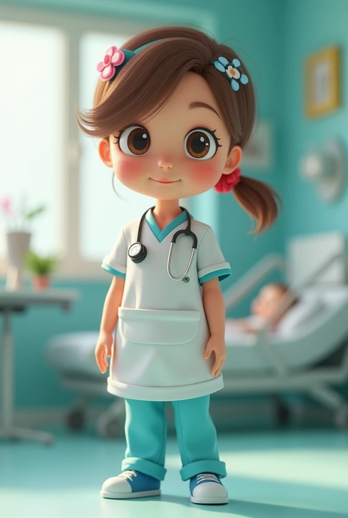 Animated neonatal nurse and nurse