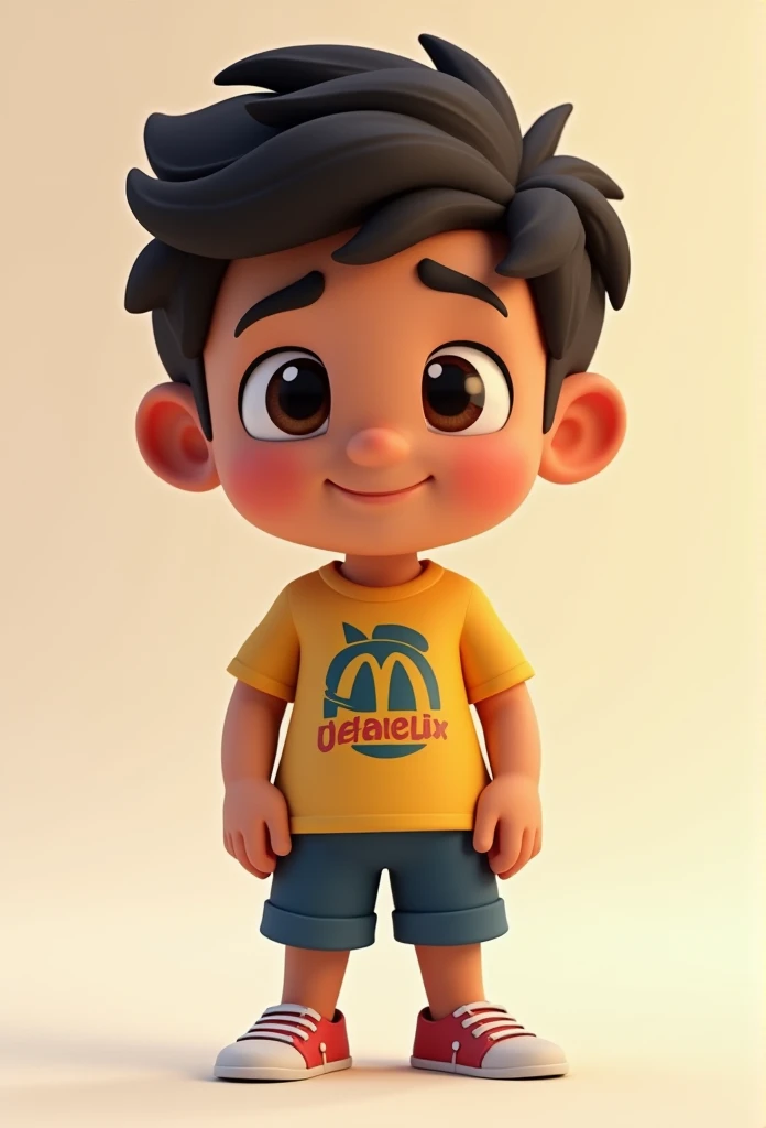 homem branco, loiro,de olhos castanhos, blusa preta, disney style, chibi, full body, cute, smiling, unreal engine, detailed, ultra high definition, 8k