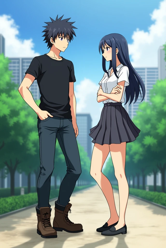 Kirito and Suzune Horikita age 16 casual clothing