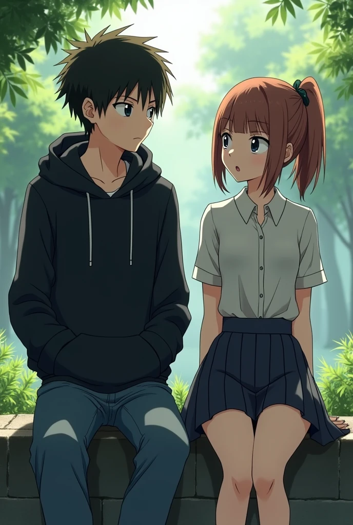 Kirito and Suzune Horikita age 16 casual clothing 