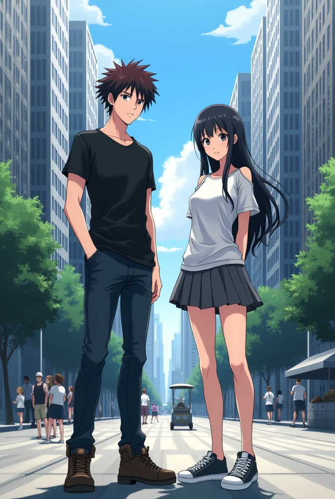 Kirito and Suzune Horikita casual clothing
