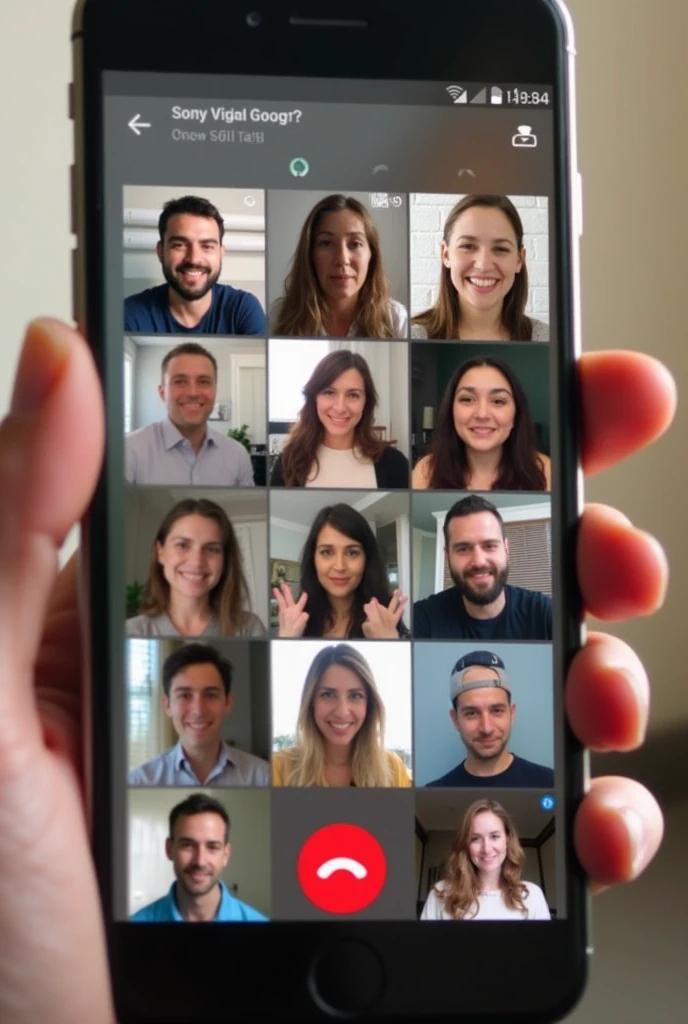 create some fake voice call screenshots on google meet with about 11 people