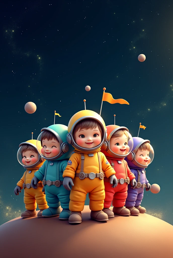 I want five little astronauts