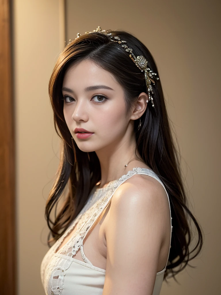 ((best quality, 8 thousand, masterpiece: 1.3)), (25 year old woman), ((that person&#39;Your face is very small:1.3)), (glowing skin:1.3), (huge , abandoned box:1.4), Highly detailed face and skin texture, detailed eyes, double eyelid, realistic, Highly Detailed CG Integrated 8 thousand Dendenden Wallpapers, Detail, High quality RAW color photos, professional photography, (8 thousand, RAW photos, best quality:1.2), realistic, Highly Detailed CG Integrated 8 thousand Dendenden Wallpapers, Detail, High-quality RAW color photos, professional photography, (8 thousand, raw photo, top quality, table top:1.2), (realistic, realistic: 1.37), (boyish dress:1.5), transcendent beauty, young and cute, indian woman, shiny skin, big bust, half exposed chest, (cleavage of breasts:1.2), (fair face:1.2), (long hair blowing in the wind:1.2), (A huge desert with a sunset view:1.5), 
