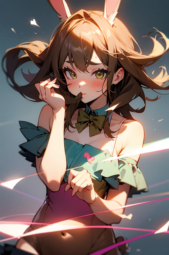 Bunny girl blowing a kiss
