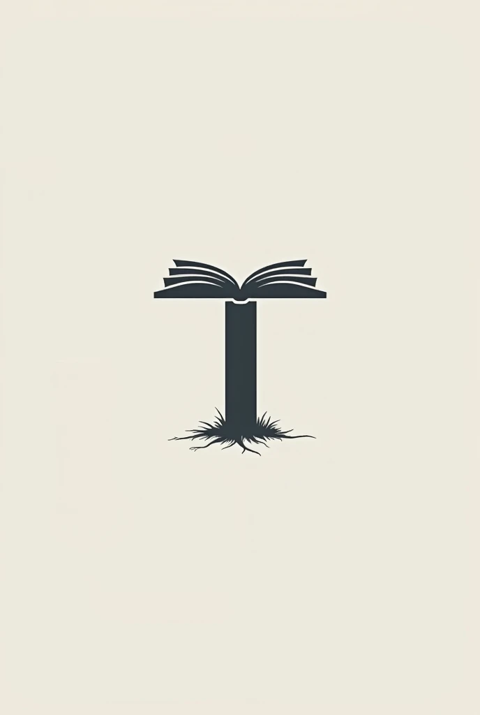 Create a simple logo of a T with a bible 