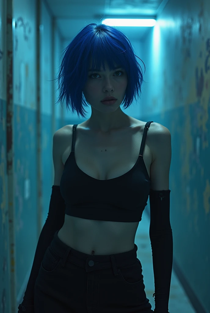 O Poder do Sex Appeal, short blue hair, evil cold
