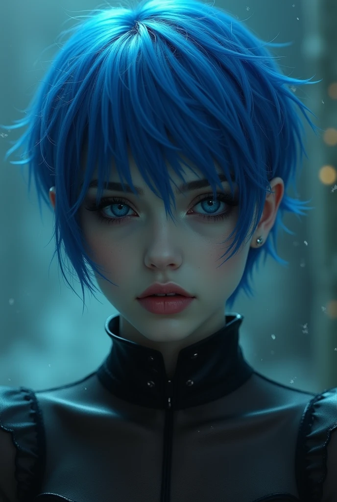 O Poder do Sex Appeal, short blue hair, evil cold