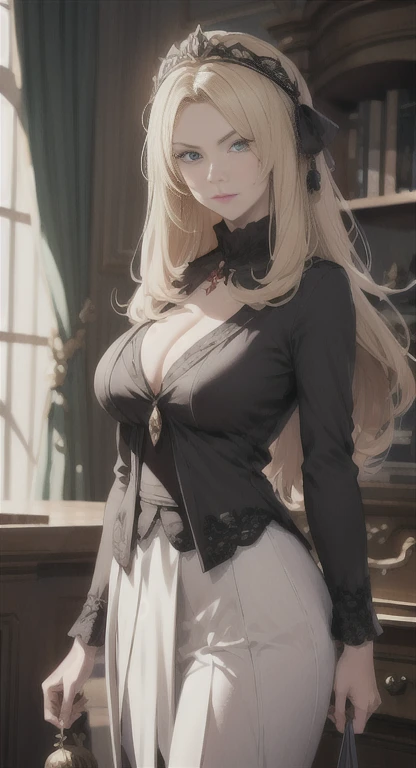 Sophisticated, Academic instructor, lady Sylvana, Mythril class, glaring at viewer,