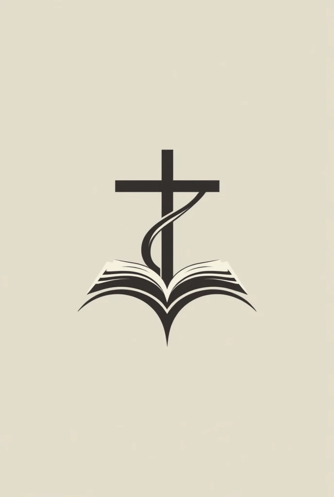 Create a very simple logo of a T with a bible 