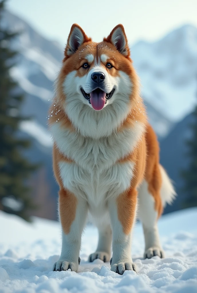 Saint Bernard dog combined with an Akita