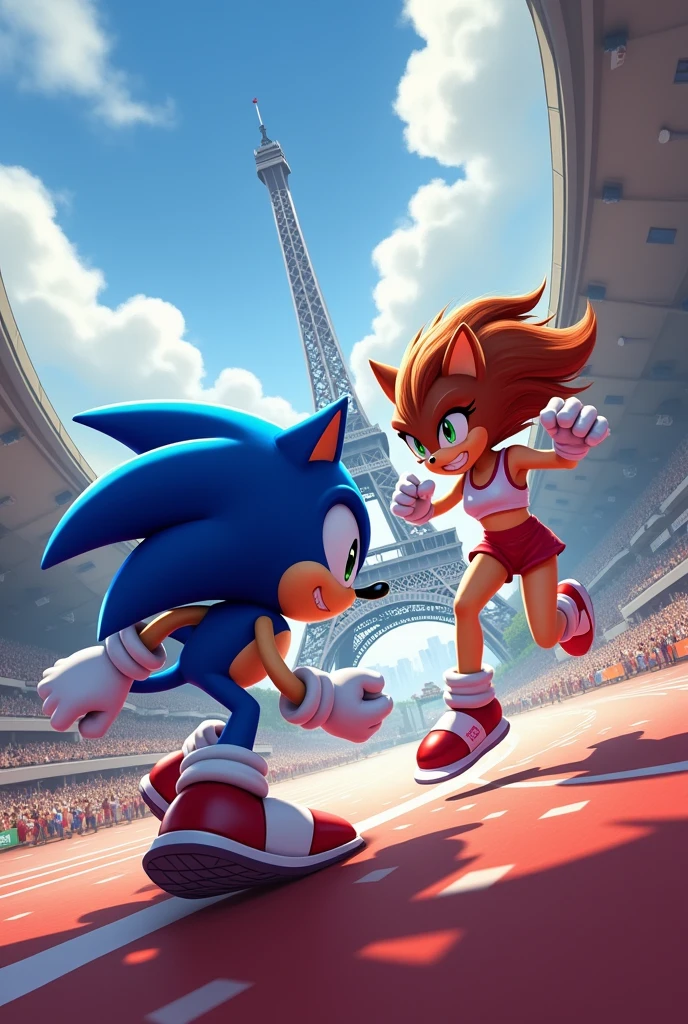 Make Sonic fight Monica at the Paris Olympics 