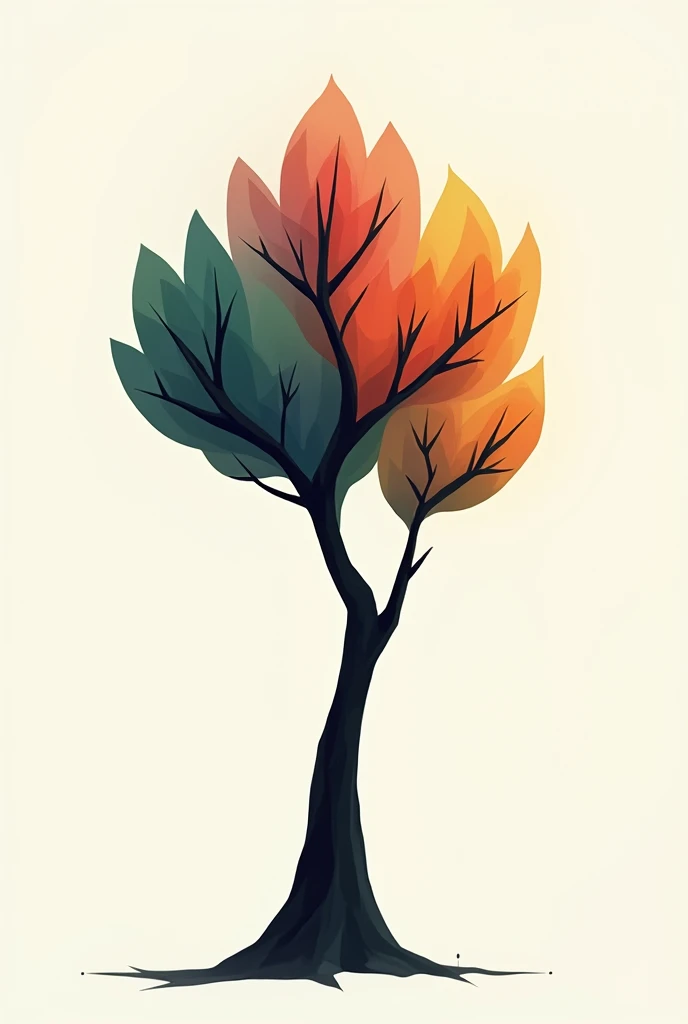 make an abstract image of a tree