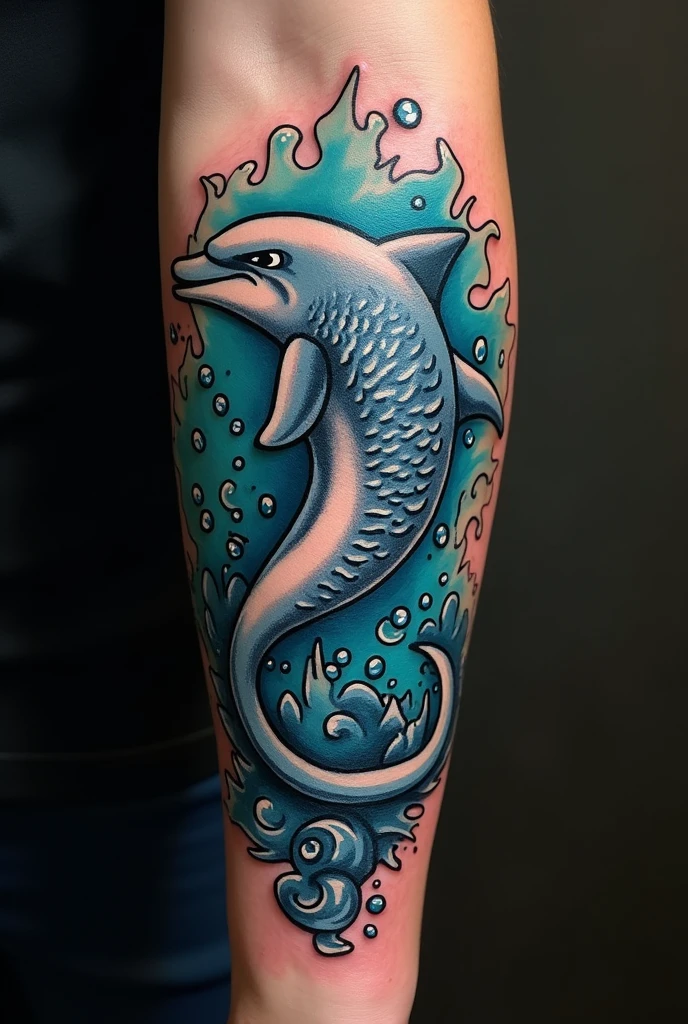 Aquatic aquatic animal tattoo