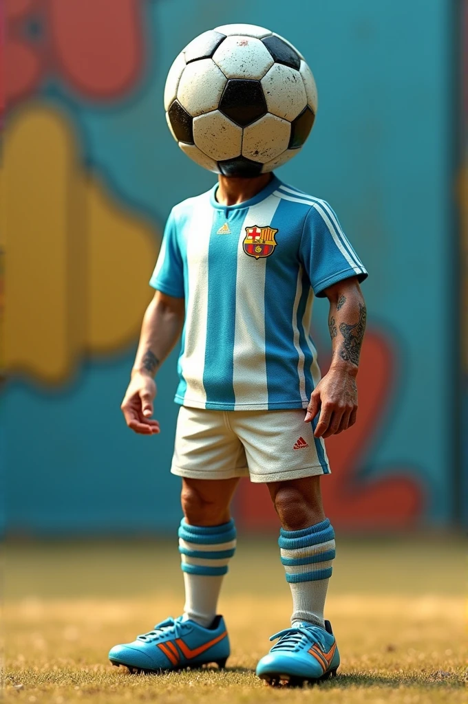 A bottle dressed as Messi