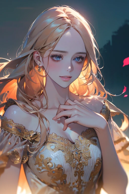 ,(best quality,4k,8k,highres,masterpiece:1.2),ultra-detailed,(realistic,photorealistic,photo-realistic:1.37),oil painting,portrait,colorful,pastel colors,soft lighting,flower garden,serene atmosphere,captivating smile,pure and innocent,golden hour,slightly blurred background,vivid colors,happy expression,long flowing hair,graceful pose,natural lighting,floating petals,dreamy ambiance,gentle breeze,delicate features