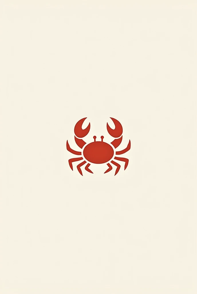 Aesthetic simple Crab logo