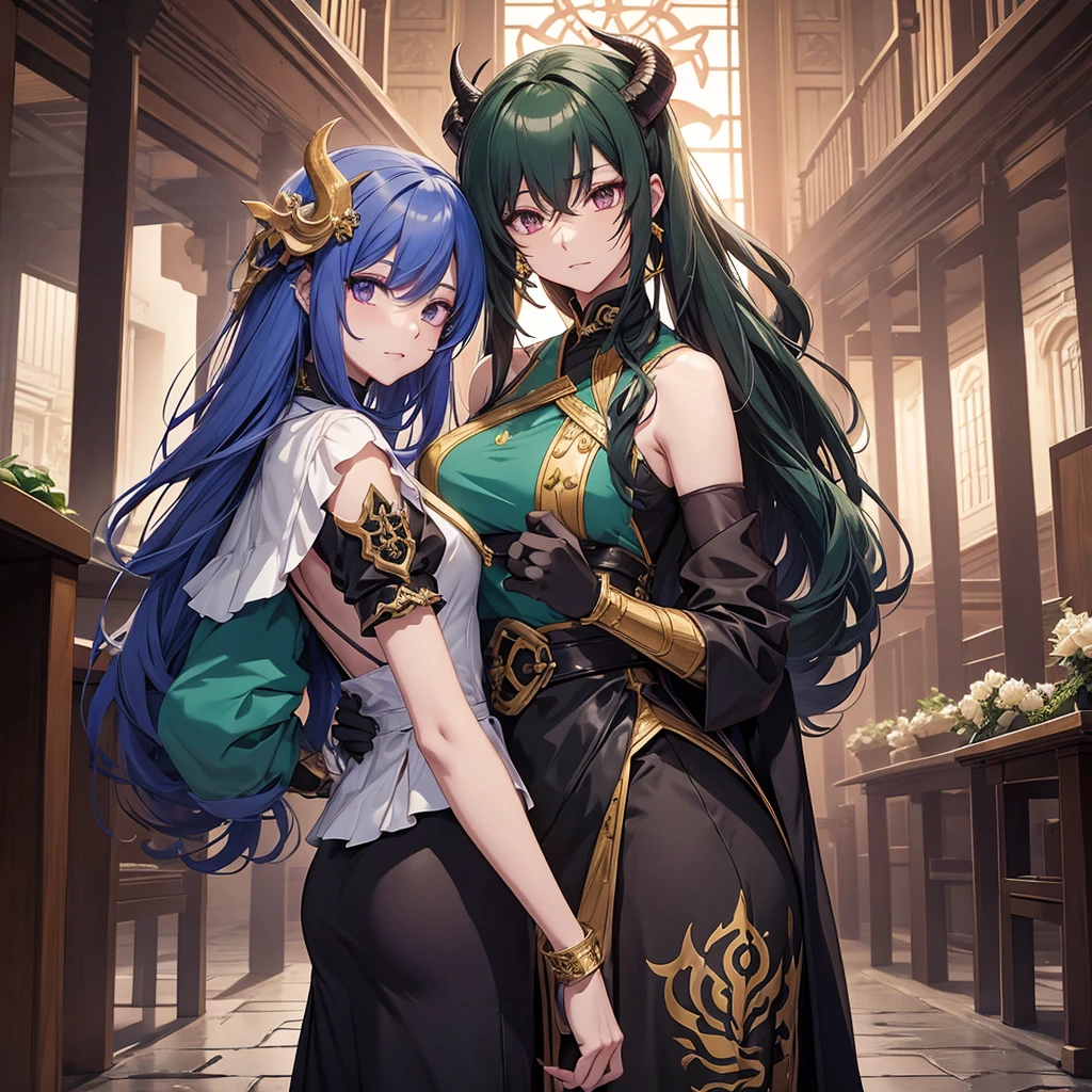 make 2 twins like Muichiro in demon slayer. in the temple place