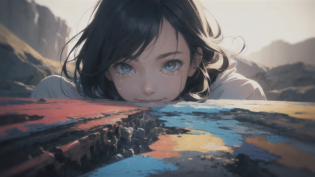 Beautiful Smile, Tears, High resolution, Super detailed, (One girl:1.3),
Break Lomography, Analogue photography, Vibrant colors, Soft Focus, Light leakage, Dreamy atmosphere, Experimental charm, Nostalgic Charm BREAK Color Field Painting, large colored bands, abstract expressionism, Bold colors, Emotional impact, Atmospheric Depth, Minimalist Approach BREAK
, Space Exploration, Astronomical phenomena, Scientific discoveries, otherworldly wonders
