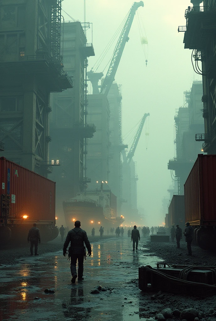 Cargo terminals, Ports, separately, grimdark