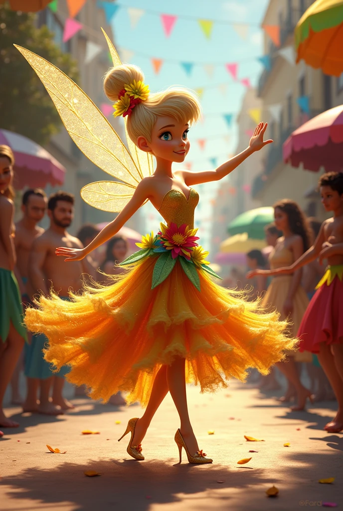 Make Tinker Bell dance the samba at carnival 