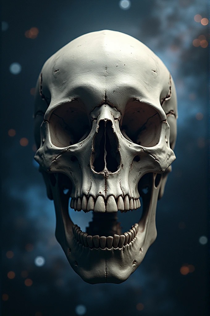 Skull with space background 