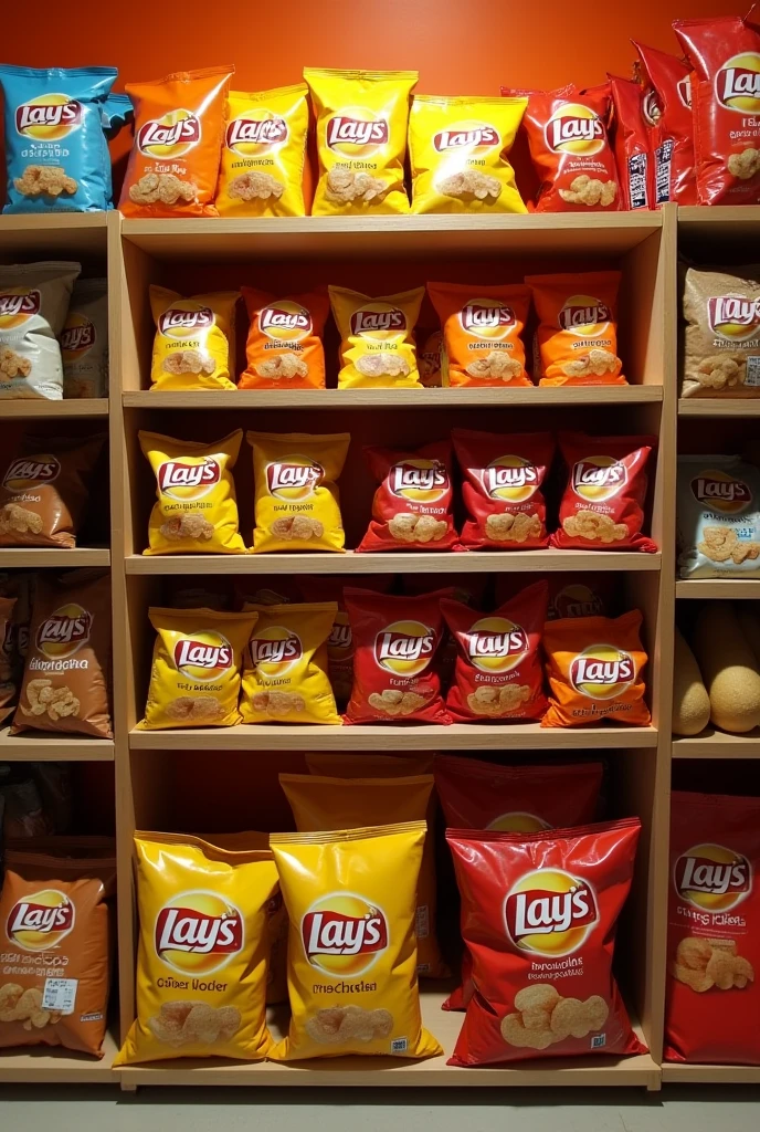 make a retail shelf that only have lay's classic chips