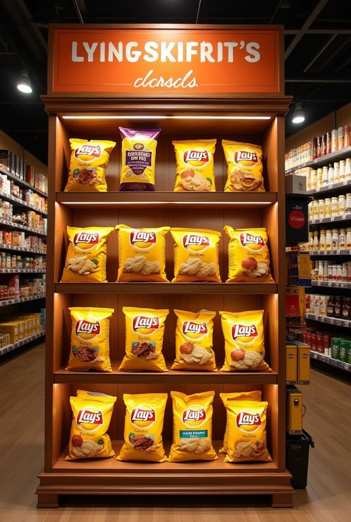 make a retail shelf that only have lay's classic chips
