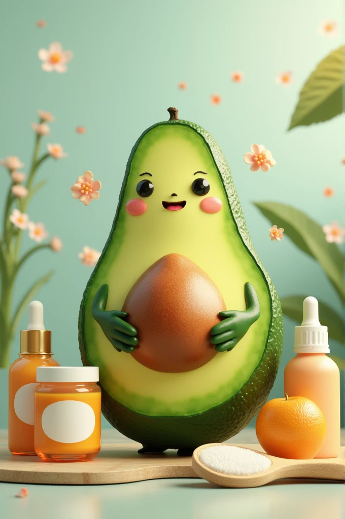 Aguacate con skin care
