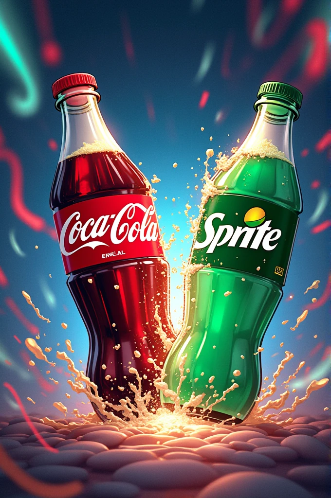 Creative image of Coca Cola vs. sprite