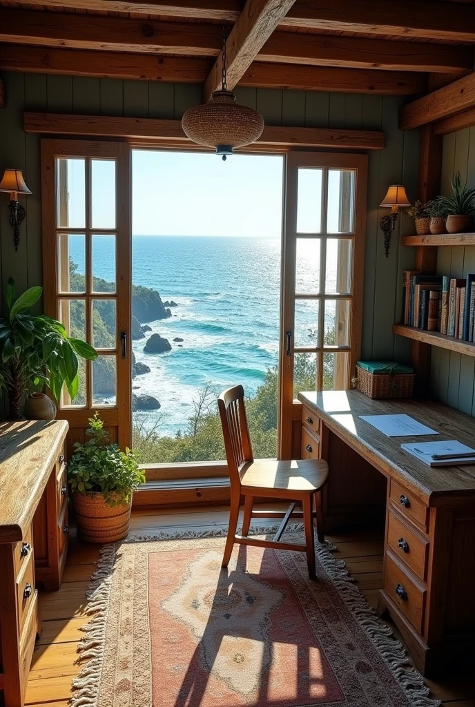 rustic office, View of the sea