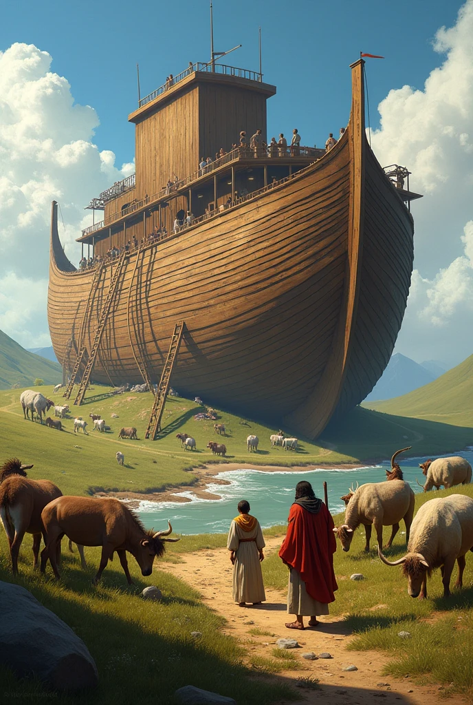 Noah building the ark
