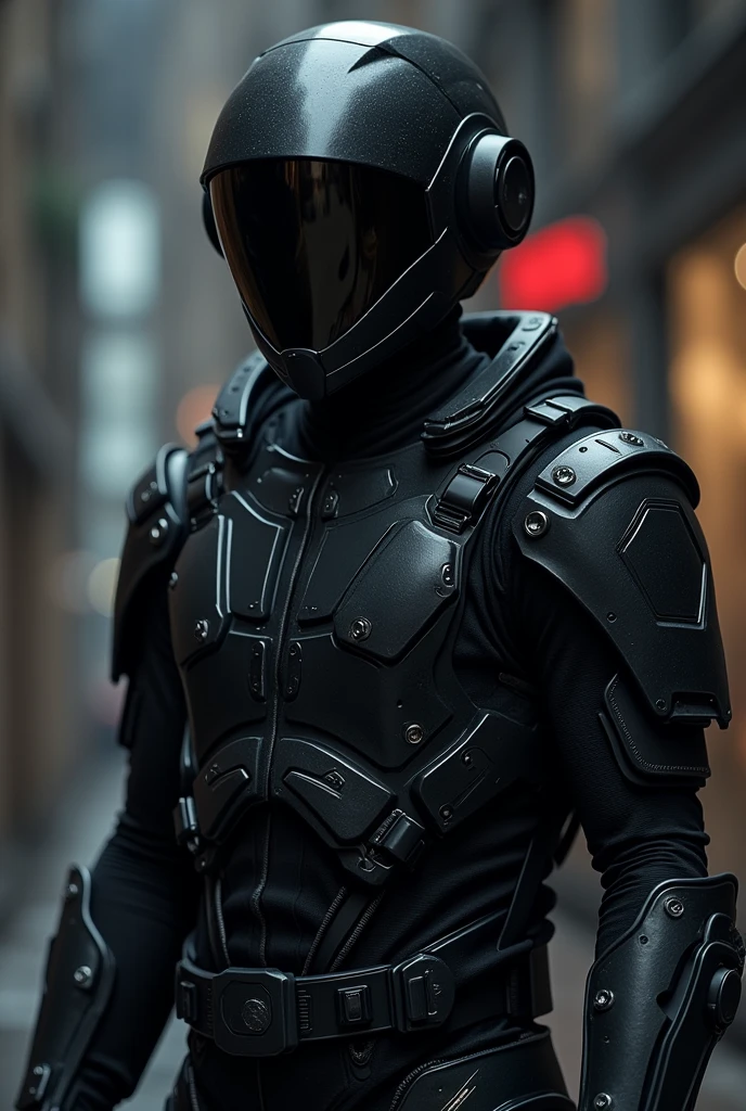 A black cyber suit