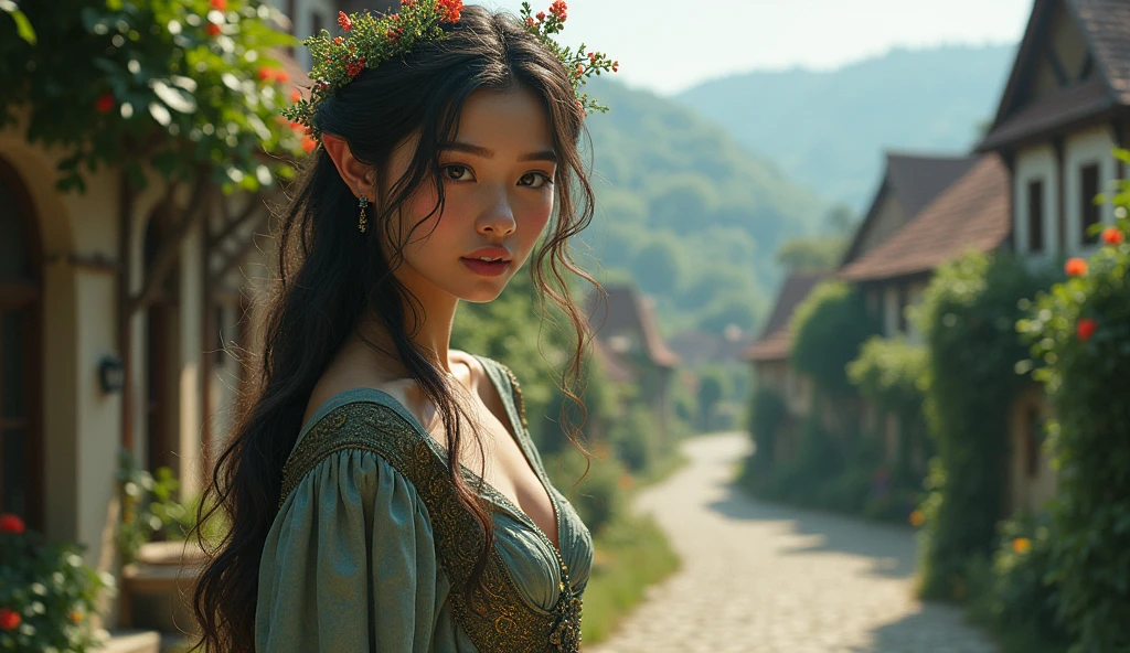 In a village lived a beautiful witch