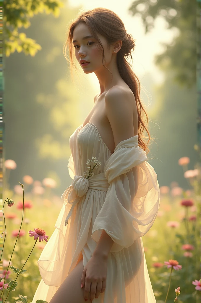 (head of&#39;artwork, superior quality, best quality, art officiel, beautiful and aesthetic:1.2), 1 fille nue,