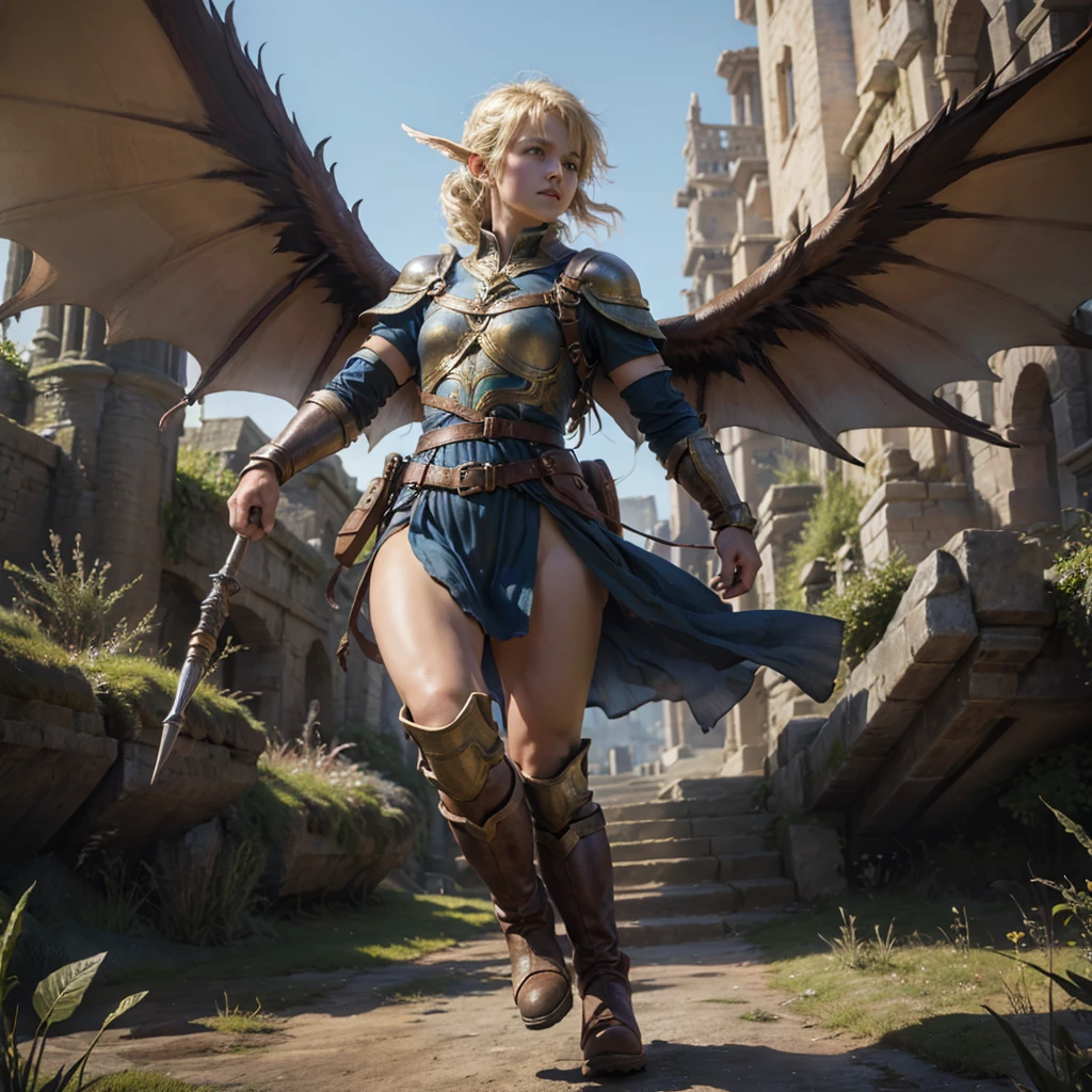 High Fantasy、Vivid depiction、live-action、Only the winged boots are depicted、Background blur