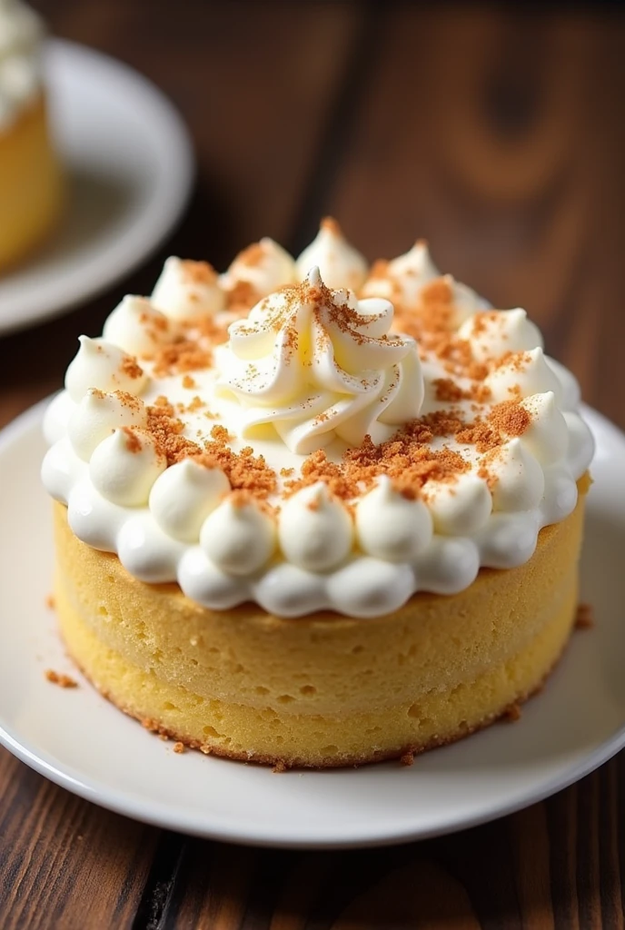 banoffe cake , Shank ,round ,circular ,whipped cream ,full picture ,best angle , Shank