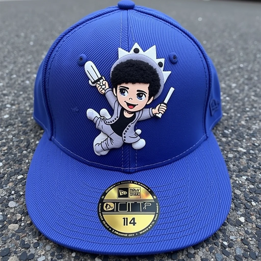 A boy wearing the same hat as in the picture, cute, black hair, smiling
