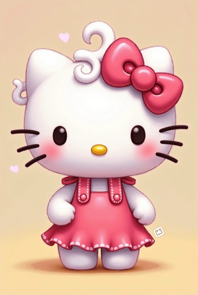 Hello kitty with curls
