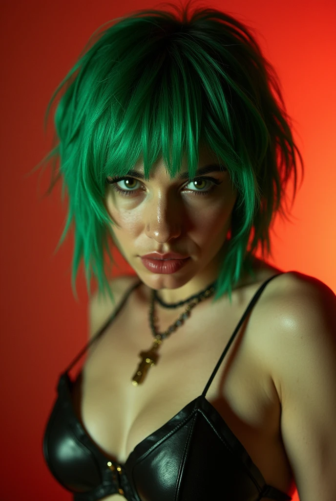 O Poder do Sex Appeal, short green hair, evil heat