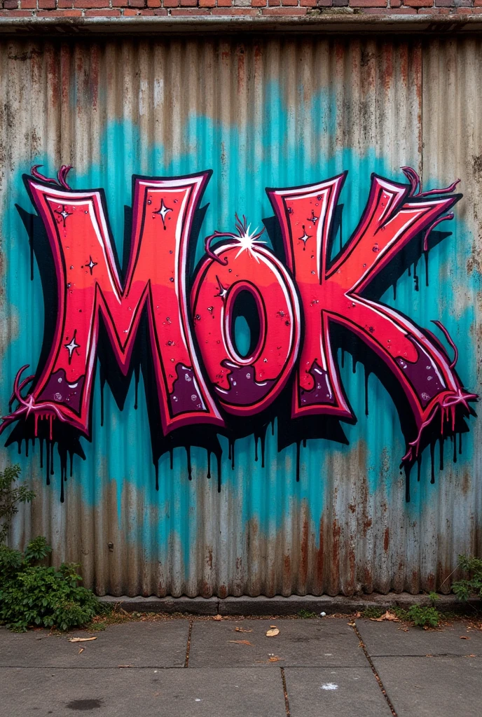 Could you take me a photo of a graffiti with the name"mok"?