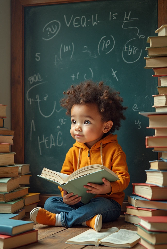 Image of a student surrounded by a pile of math books, saying, “I decided to take a simpler approach to math. Now, I’m just counting how many cups of coffee I need!”